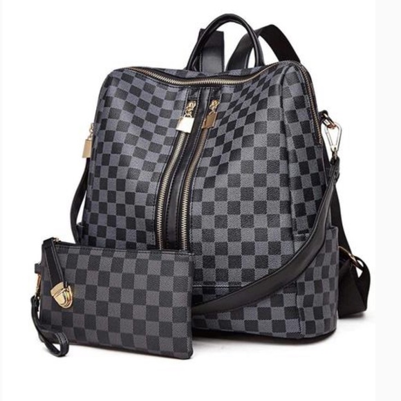 Checkered backpack. Like new.